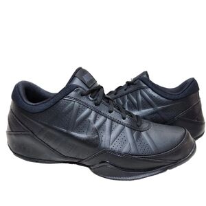 NIKE Air Ring Leader Low Sz 11.5 Basketball Shoes Black/Black 488102-001